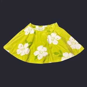 Green Floral Mini Circle Skirt by Hollister!